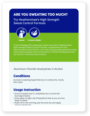 High Strength Sweat Control Formula High Strength Sweat Control Formula